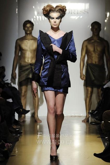 Female model photo shoot of Jenny Juhlin in London Fashionweek 2009. Designer: Hass Idriss. Collection: SKIN & SCALES