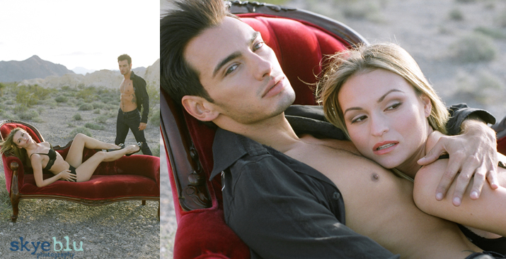 Male and Female model photo shoot of Joey Lopez and Anya Melnikova by Danielle Biel, makeup by sienna g