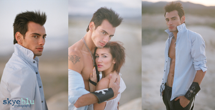 Male and Female model photo shoot of Joey Lopez and Domenique P by Danielle Biel, makeup by sienna g