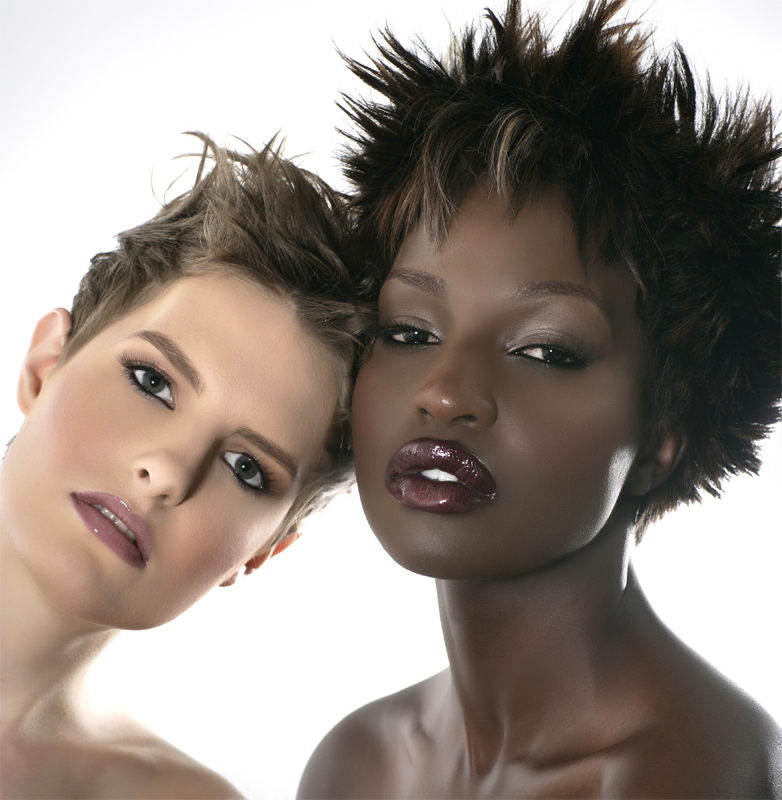 Female model photo shoot of Beverli A, highfashion_sara and Sandra Nyanchoka in Studio 17, hair styled by Dana Davis, makeup by Erica Wilson - MUA