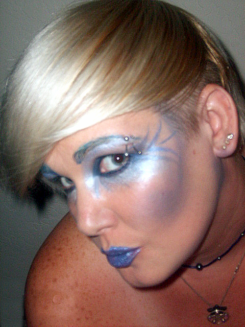 Female model photo shoot of MsMadyson-Stylist4U in Blue eyeshadow & pencil