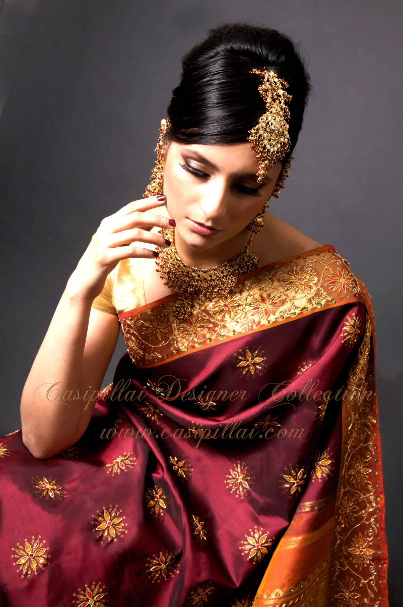 Female model photo shoot of Designer Sarees