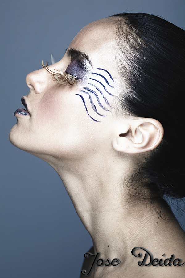 Female model photo shoot of Maro Mitilinou by Jose Deida in Brooklyn Studios,NY, makeup by Maro Mitilinou
