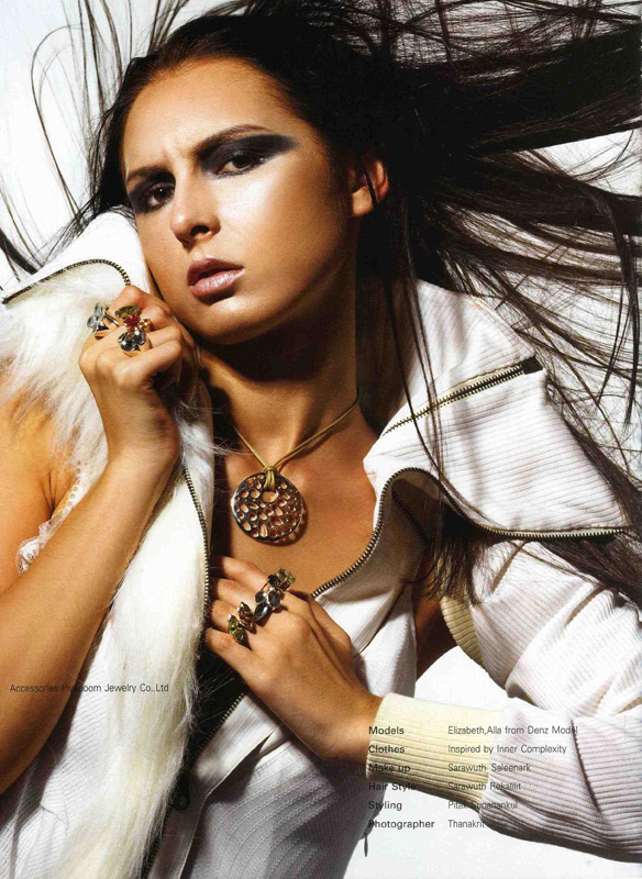 Female model photo shoot of Alla Bolotova in Bangkok Jewelery Fair 2006