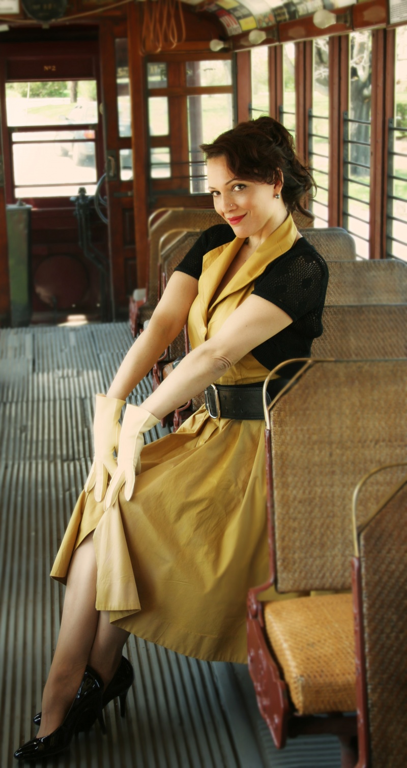 Female model photo shoot of KenaGabrielle in Trolly Museum, CT