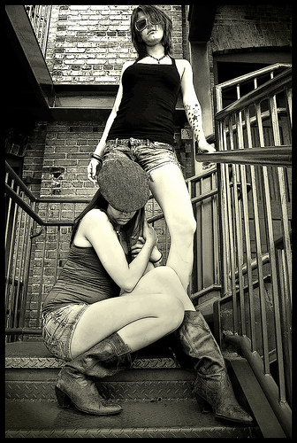 Male and Female model photo shoot of Thompson Ent Group, Nikki Williams X and Lissa X in Macon, GA