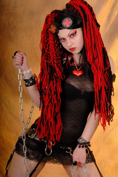 Female model photo shoot of Rose Noir by SnS-Photo Jim Sorfleet in SNS-Photo's Studio of DOOM!