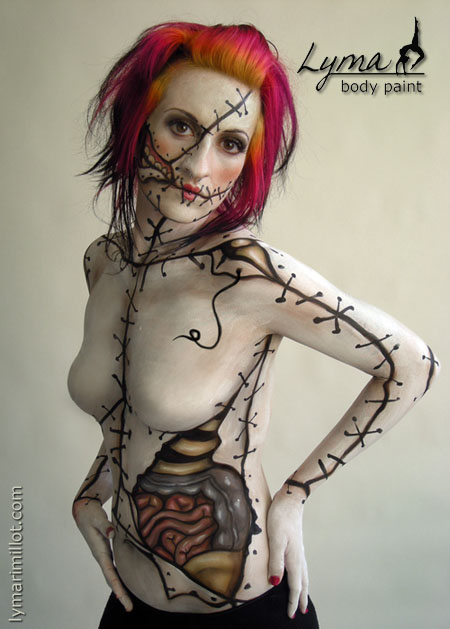 Female model photo shoot of LYMA  -   Body Paint and Lizery Blood Queen, body painted by LYMA  -   Body Paint