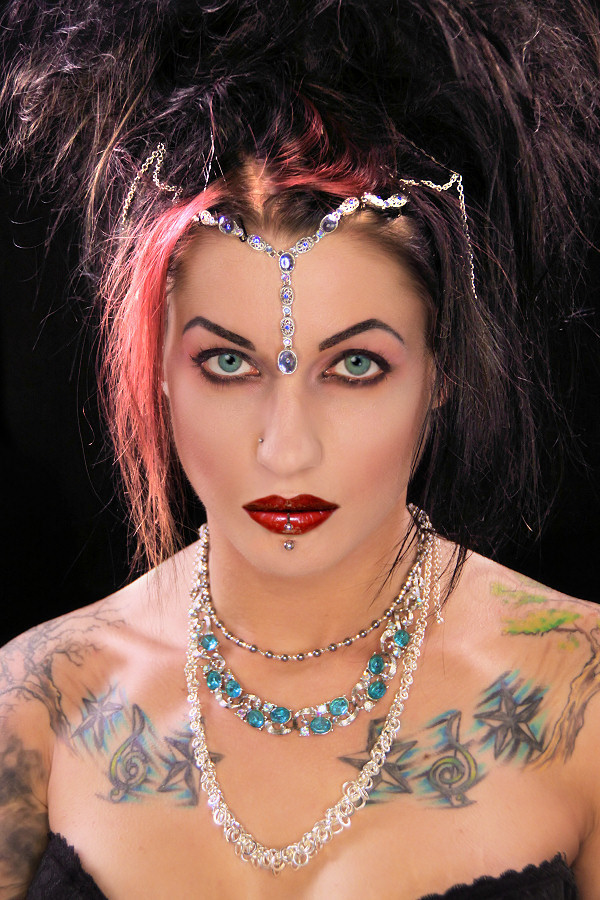 Female model photo shoot of Kritin Explosion by Laura Dark Photography in Columbus, OH, makeup by In The Dark Designs