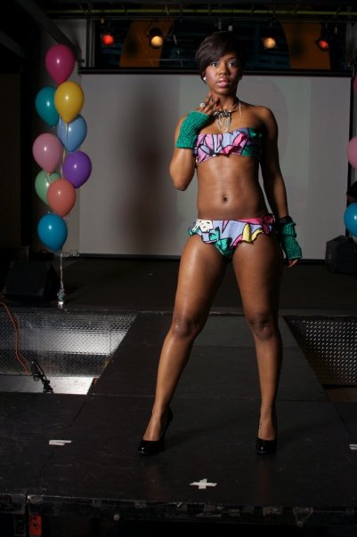 Female model photo shoot of 80s Baby Vintage in F.I.E INK FASHION SHOW