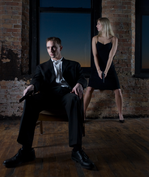 Male and Female model photo shoot of Fred Miller Photography, Rich CL and Melanie B A, makeup by Jens Makeup