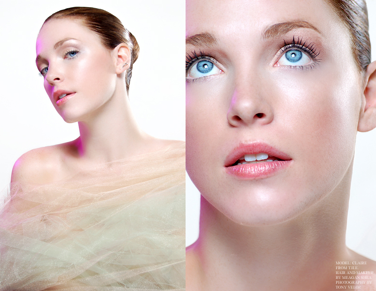 Female model photo shoot of Claire Wright by Tony Veloz, makeup by Meagan Shea