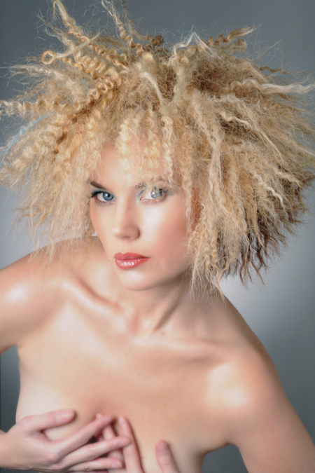 Female model photo shoot of Danelle Nicole, hair styled by Todd Shrider