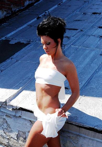 Female model photo shoot of KrystalAnderson in Warren's Auto Body-Kokomo, IN