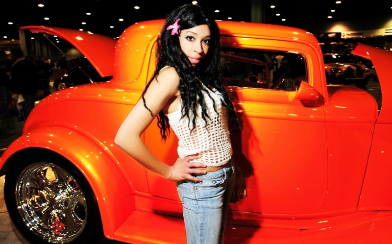 Female model photo shoot of Samarra Wise in World of Wheels Car Show