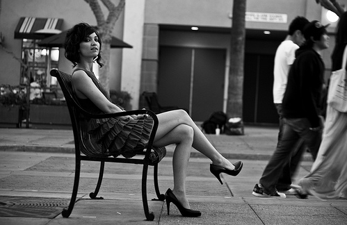 Female model photo shoot of Sass Moreno in 3rd St. Promenade 