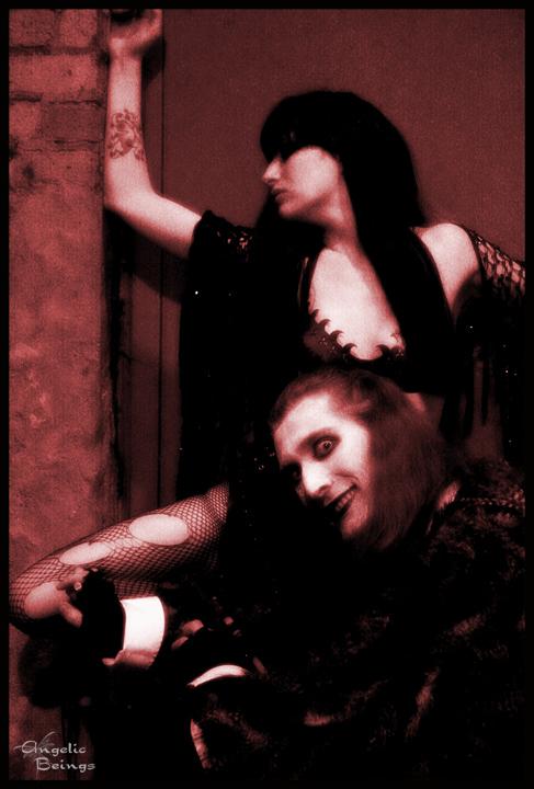 Male and Female model photo shoot of CurrentlyNotInService and Brutal Cascade by Angelic Beings