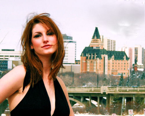 Female model photo shoot of Laura Gibson by Martine Sansoucy Photo in Saskatoon, makeup by Lisa Hallam