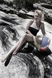 Female model photo shoot of Blonde Dynamite in Sabino Canyon, AZ