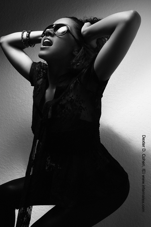 Female model photo shoot of Krystal Jenkins by Dexter D. Cohen in Hotel, makeup by NATE n VA