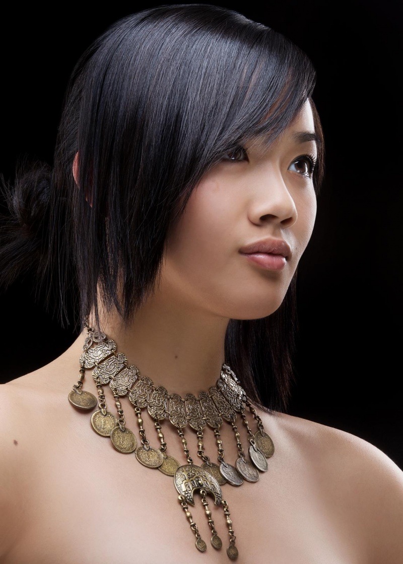 Female model photo shoot of Tiffany Ting Ting Chen by Claire McAdams in Claire's Studio