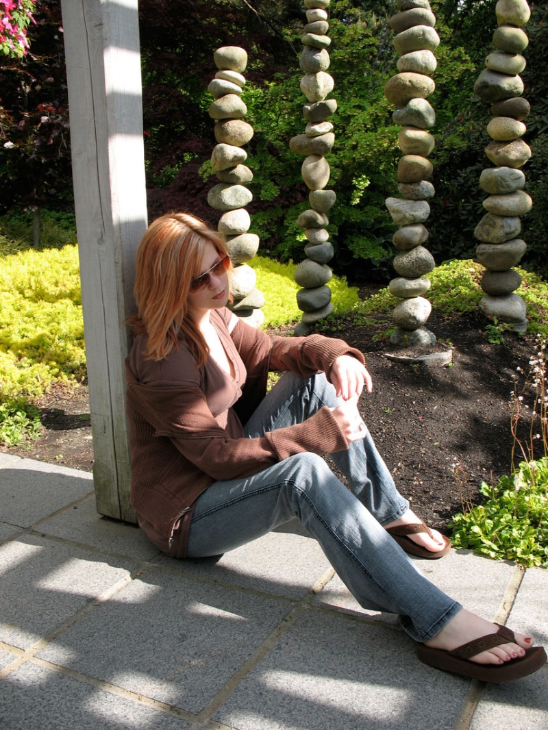 Female model photo shoot of CalindaCat in Bellevue Botantical Gardens