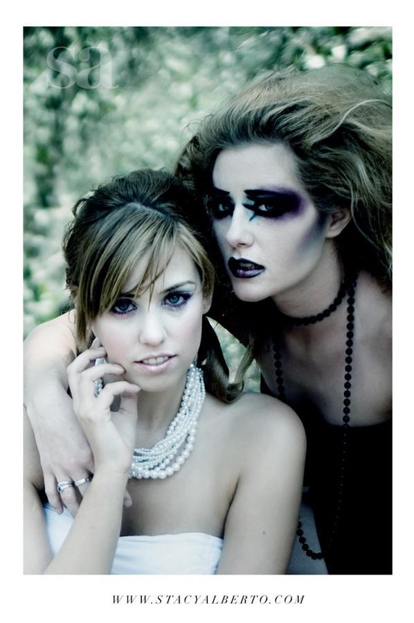 Female model photo shoot of Kira Renee and Ang Ellie by Stacy Alberto, makeup by RedBag Makeup
