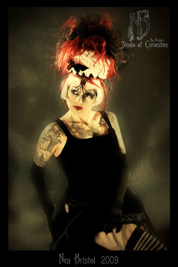 Female model photo shoot of Hairdresseronfire and EeVilleArts by Nea Bristol