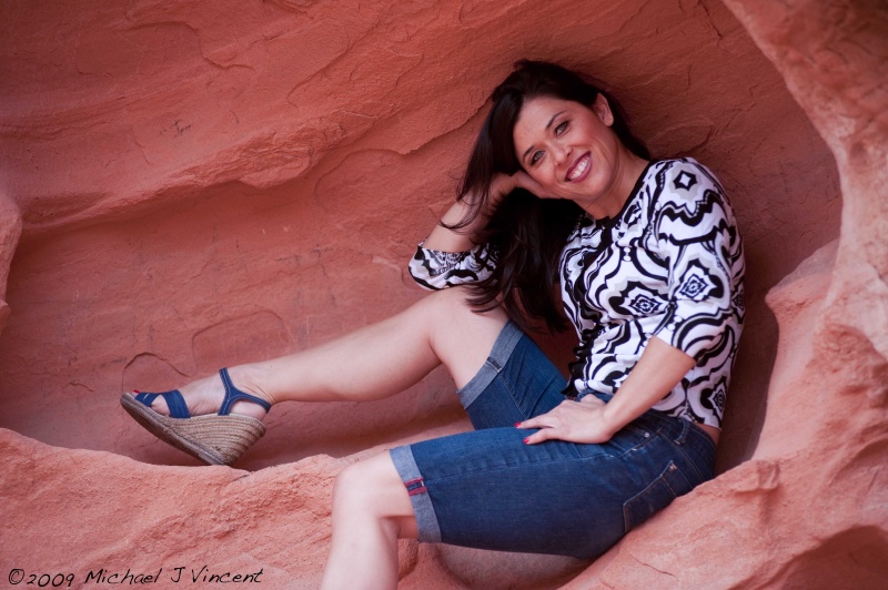Male and Female model photo shoot of MJ Vincent Photography and Tomiko in Valley of Fire, NV
