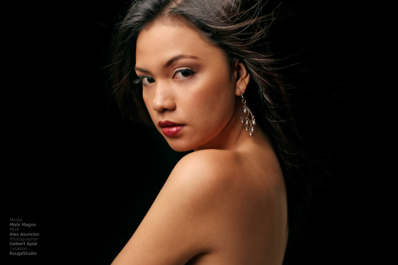 Female model photo shoot of MIshi Magno in Rouge Studio