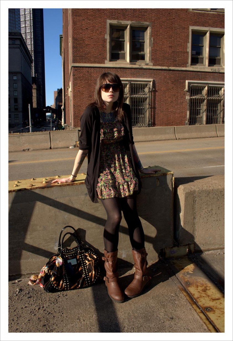 Female model photo shoot of Danielle Yagodich in Birmingham Bridge Pittsburgh.