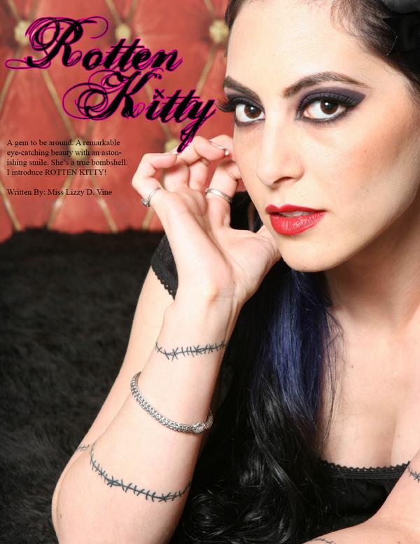 Female model photo shoot of Rotten Kitty Fatal by mitzi in Downtown Los Angeles, CA, makeup by MISS ROCKWELL