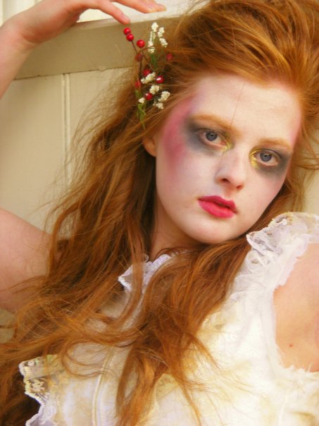 Female model photo shoot of Cherry Blush Makeup