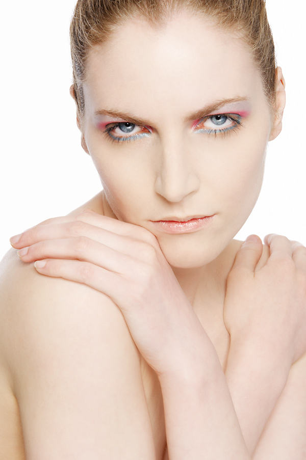 Female model photo shoot of MakeUp By CC and La Blanca by Christoph Weise in Berlin Studio