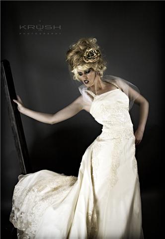 Female model photo shoot of Kelly Waite by K r u s h, makeup by Denise Lyons