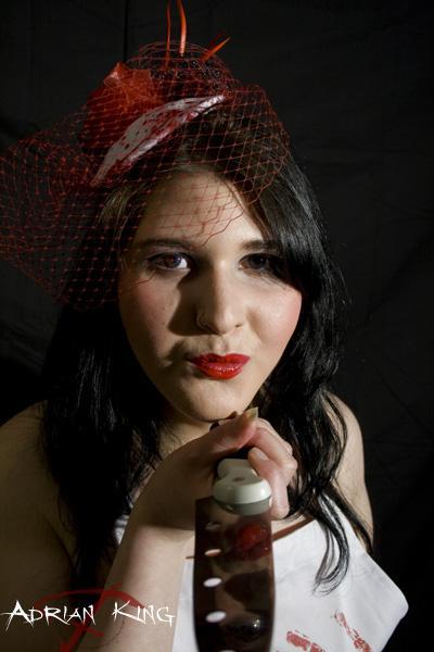 Female model photo shoot of Itzy Bitzys Hats and Luna-bella by Adrian King in Fairless Hills,PA, makeup by Krysi King