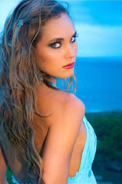 Female model photo shoot of Eleya Maureen in Water Island- U.S.V.I.