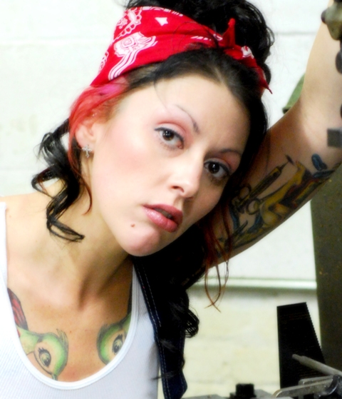 Female model photo shoot of Fatalmistake by Spudboy
