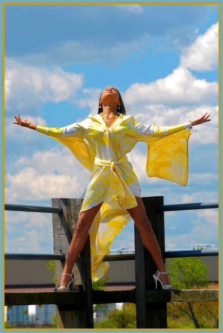 Female model photo shoot of MiSZ MiKA by Studio 8, clothing designed by Drea Designs Couture