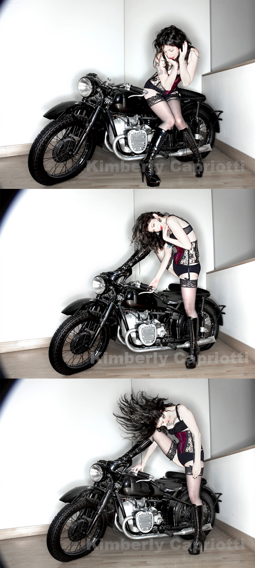 Female model photo shoot of Speedatron Photography and Miss Panic in Studio