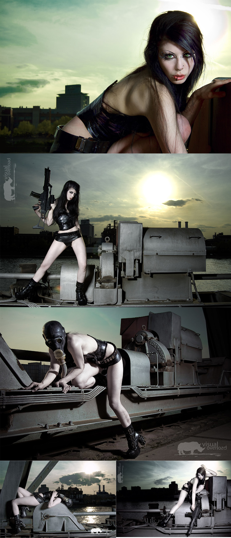 Male and Female model photo shoot of visual overload and Model Ophelia Overdose, clothing designed by ponyklau