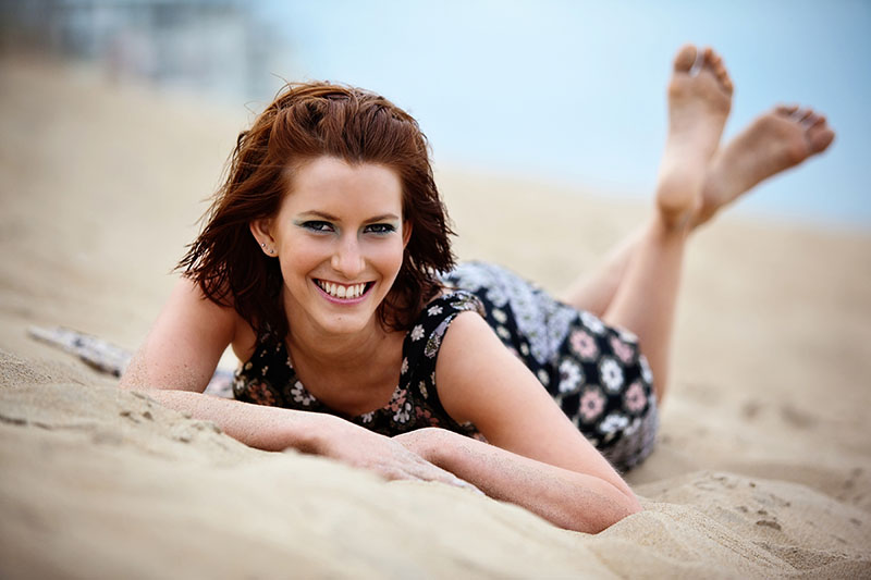 Female model photo shoot of SimplyChicStyle in Sand Bridge Ocean