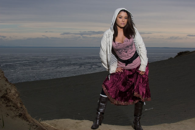 Female model photo shoot of Shaina Perry by Denny Wells in Alaska