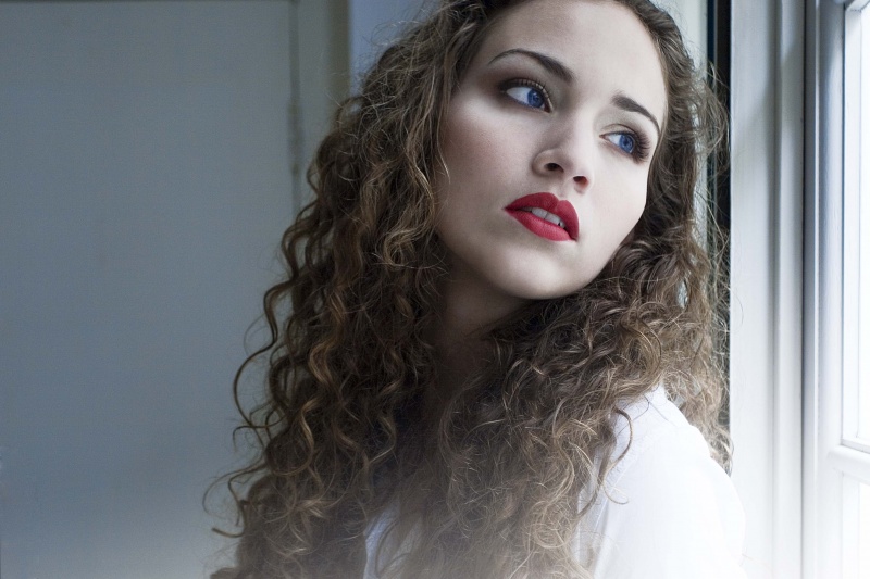 Female model photo shoot of v-tientje by hester dekker in Amsterdam, makeup by Make-up Trix