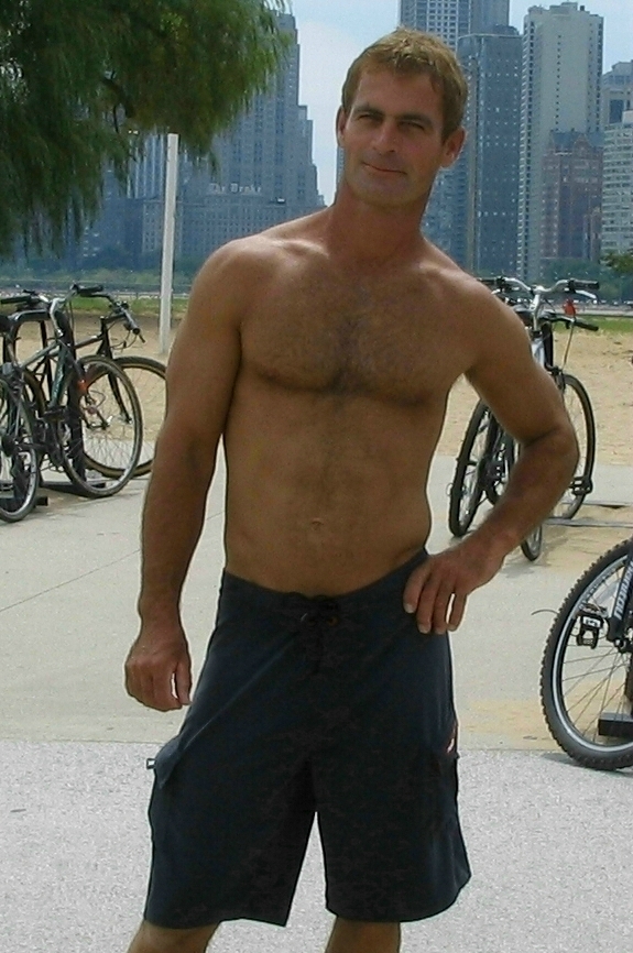 Male model photo shoot of Paul Karr in North Avenue Beach Chicago Illinois