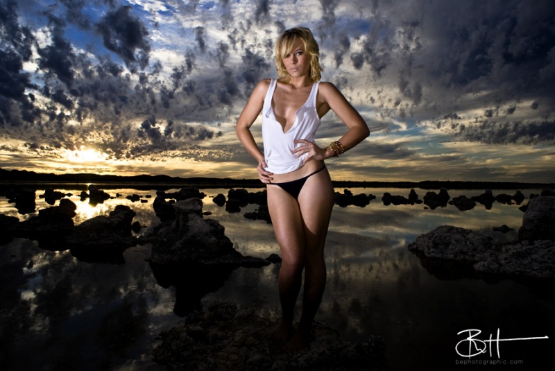 Female model photo shoot of SalexF by Brett Earl in Baldivis - dry lake