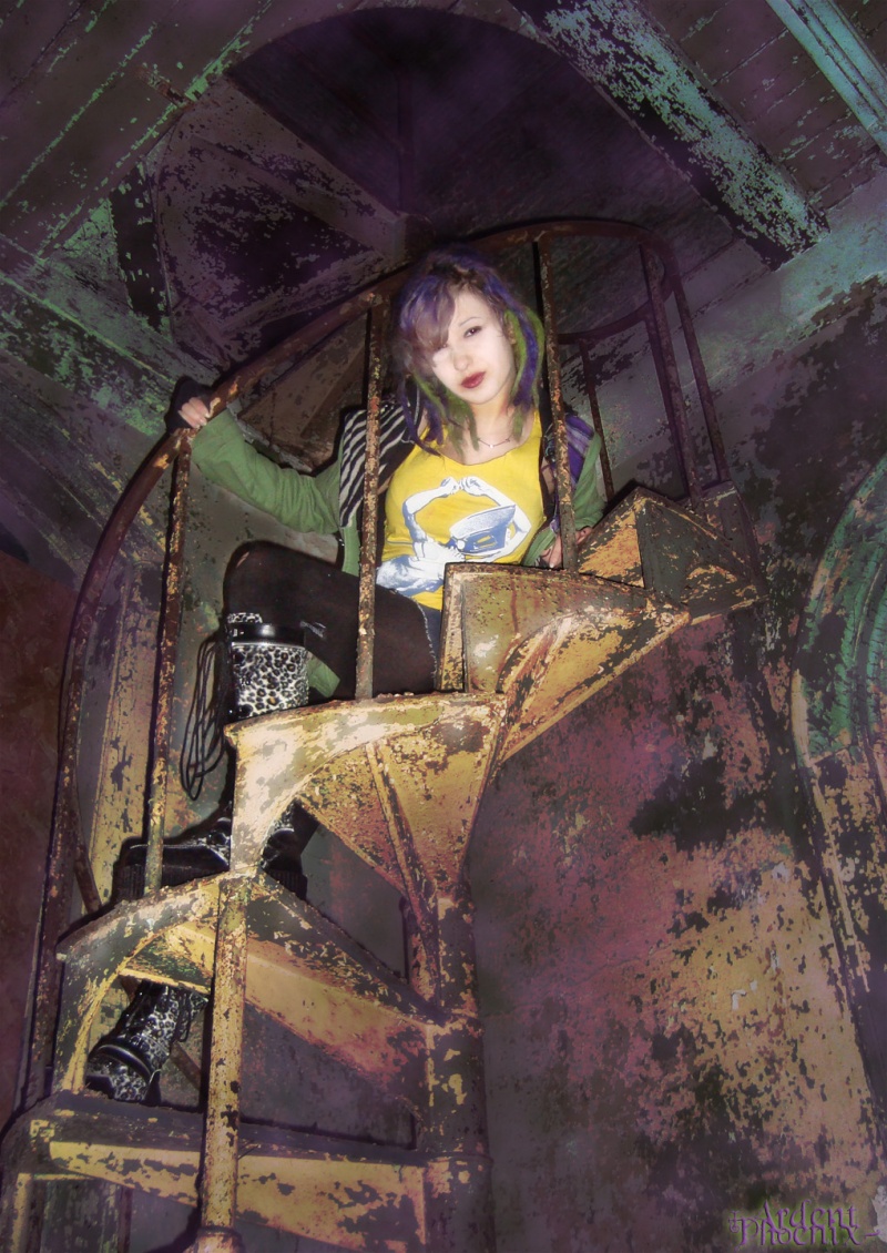 Female model photo shoot of _Nickie_ by ArdentPhoenixSnaps in Abandoned Oil Refinery