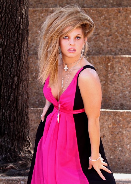 Female model photo shoot of StephanieC by Speed Shot photo in Ft. Worth, makeup by JaDe Rain Designs