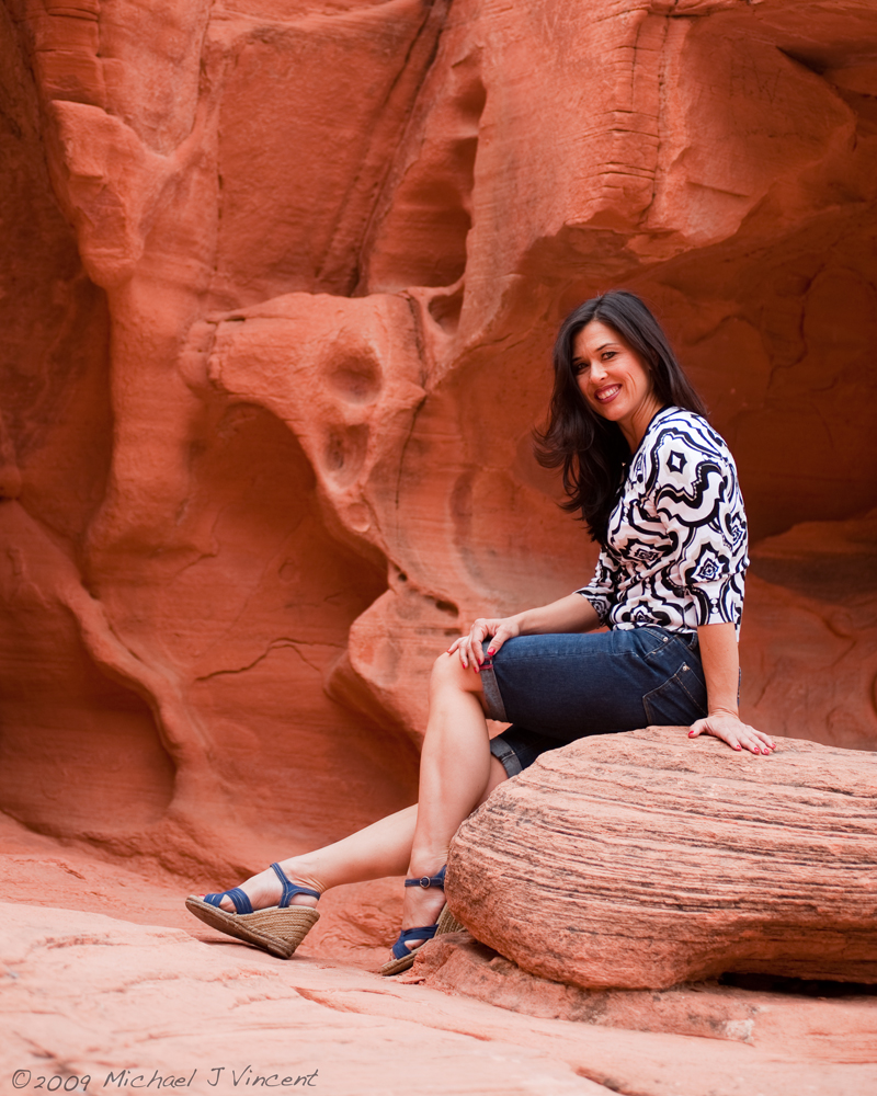Female model photo shoot of Tomiko by MJ Vincent Photography in Valley of Fire, Nevada