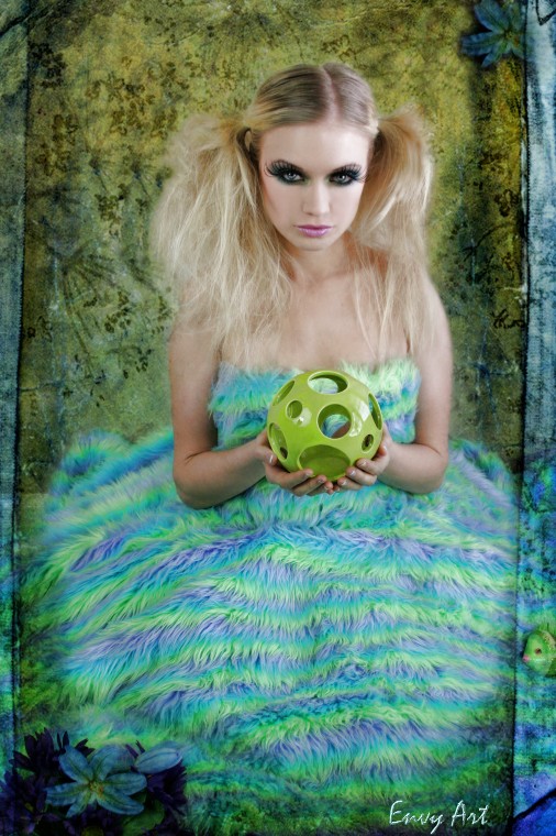 Female model photo shoot of Envy - Art and tiffani lea, makeup by Theresa Denee McCoy, clothing designed by JaJo Couture